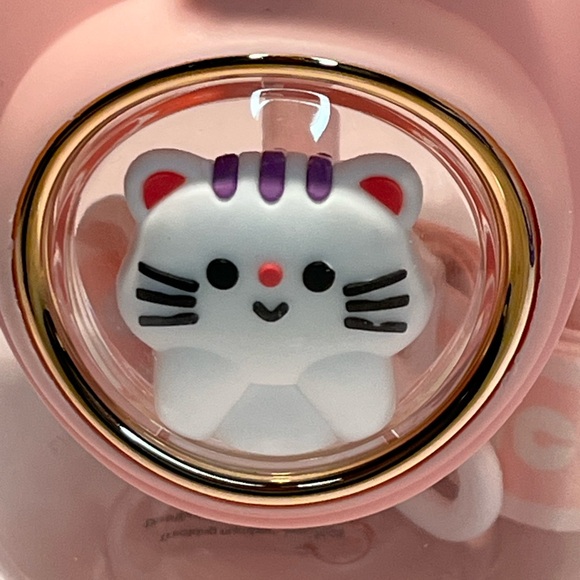 Cute Pink Water Bottle with Cat Design - Picture 6 of 13